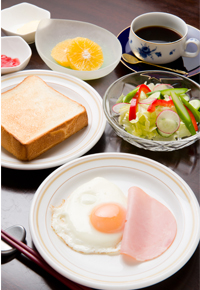 写真：朝食例